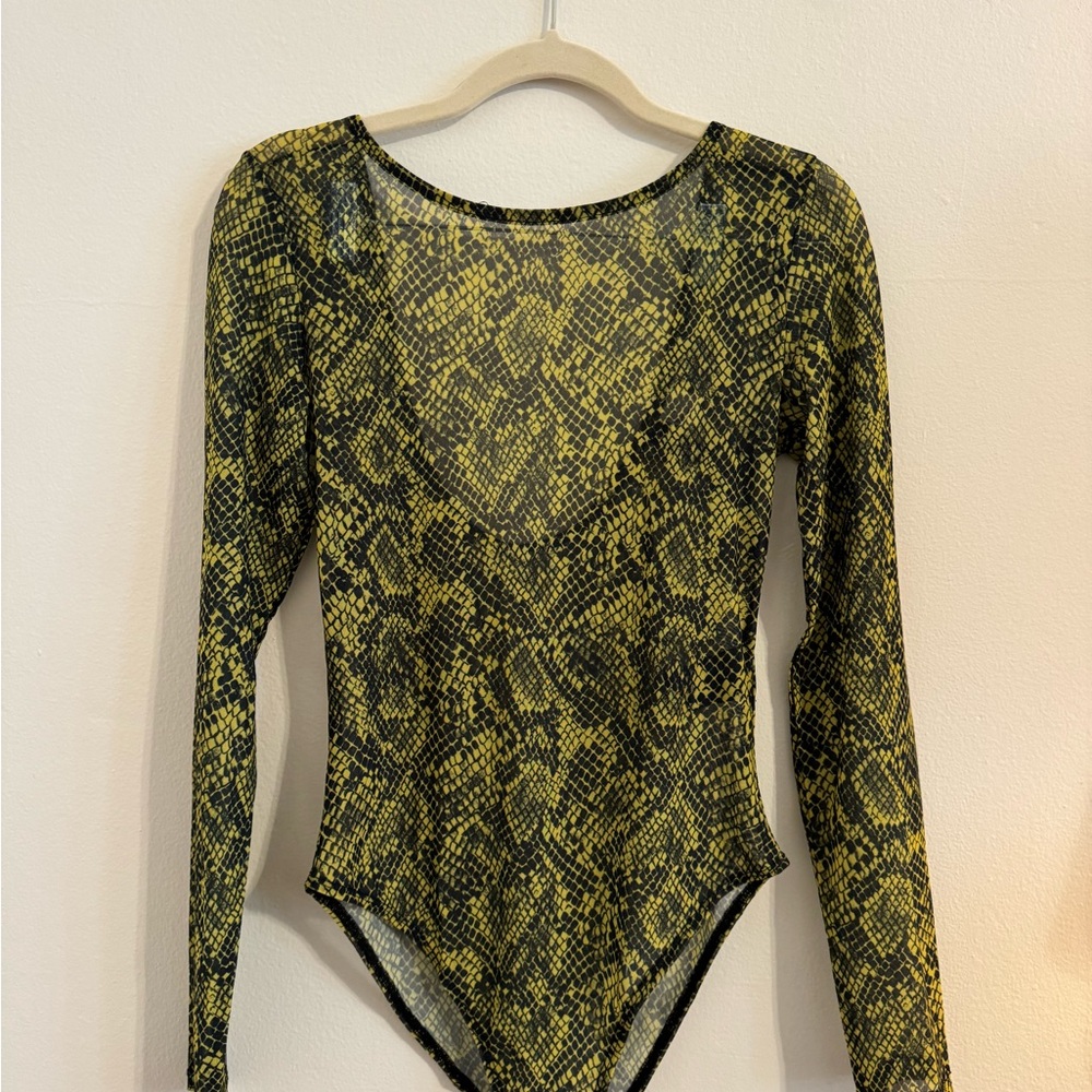 Neon Snake Print Bodysuit